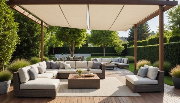 Utiliser des toiles en PVC pour créer des zones d’ombrage confortables dans votre jardin